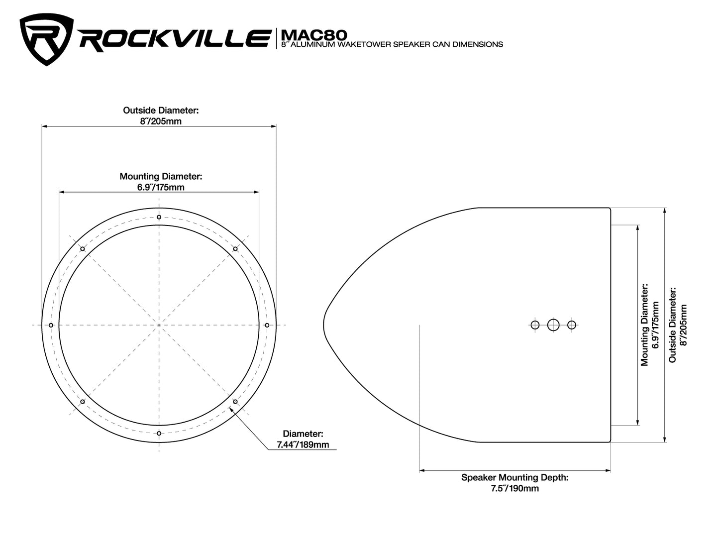 RKL80MB 4-Pack + DMAC80B Dual Black Tower Enclosures Bundle