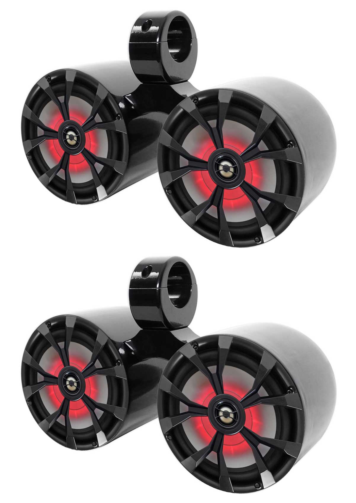 RKL80MB 4-Pack + DMAC80B Dual Black Tower Enclosures Bundle