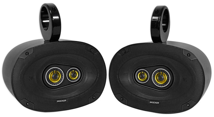 Kicker 6x9" CSC Wakeboard Tower Rollbar Speakers for Boat/ATV/UTV/RZR/Cart/Jeep