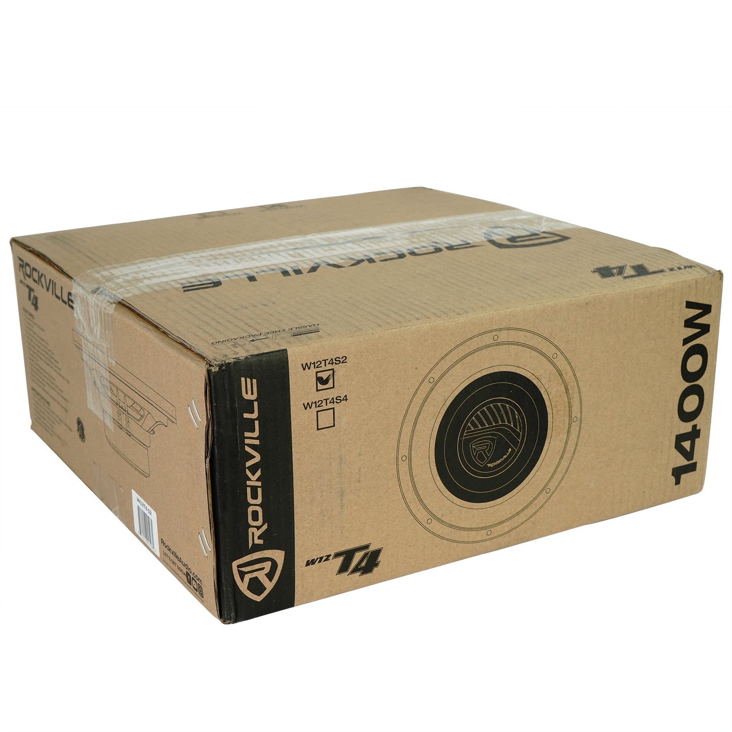 T4 Series 12" Shallow 2-Ohm 2-Pack + Dual 12" Shallow Sealed Enclosure Bundle