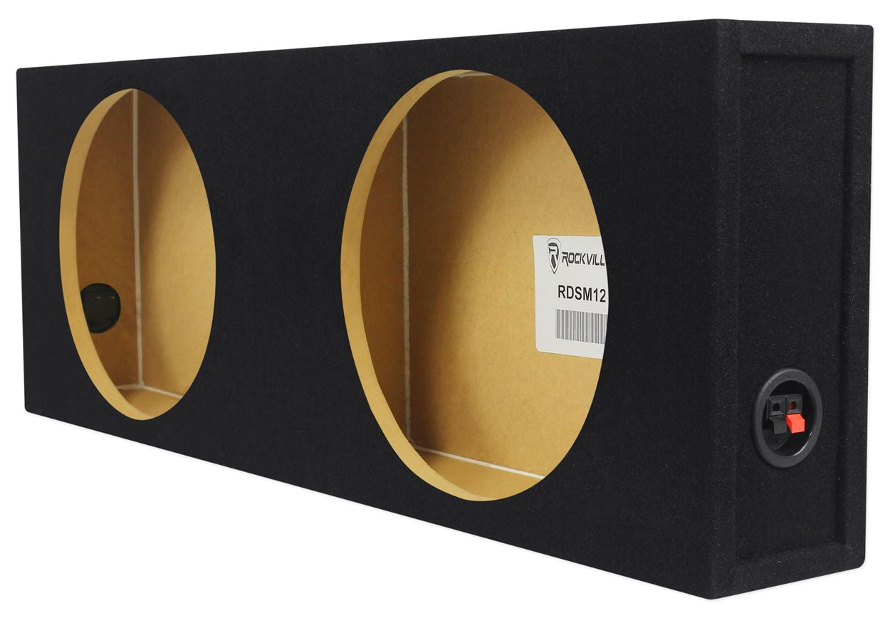 T4 Series 12" Shallow 4-Ohm 2-Pack + Dual 12" Shallow Sealed Enclosure Bundle