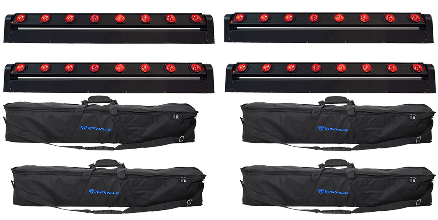 MOTIONSTRIP Light Bar 4-Pack + RLB60 Carry Bags Bundle