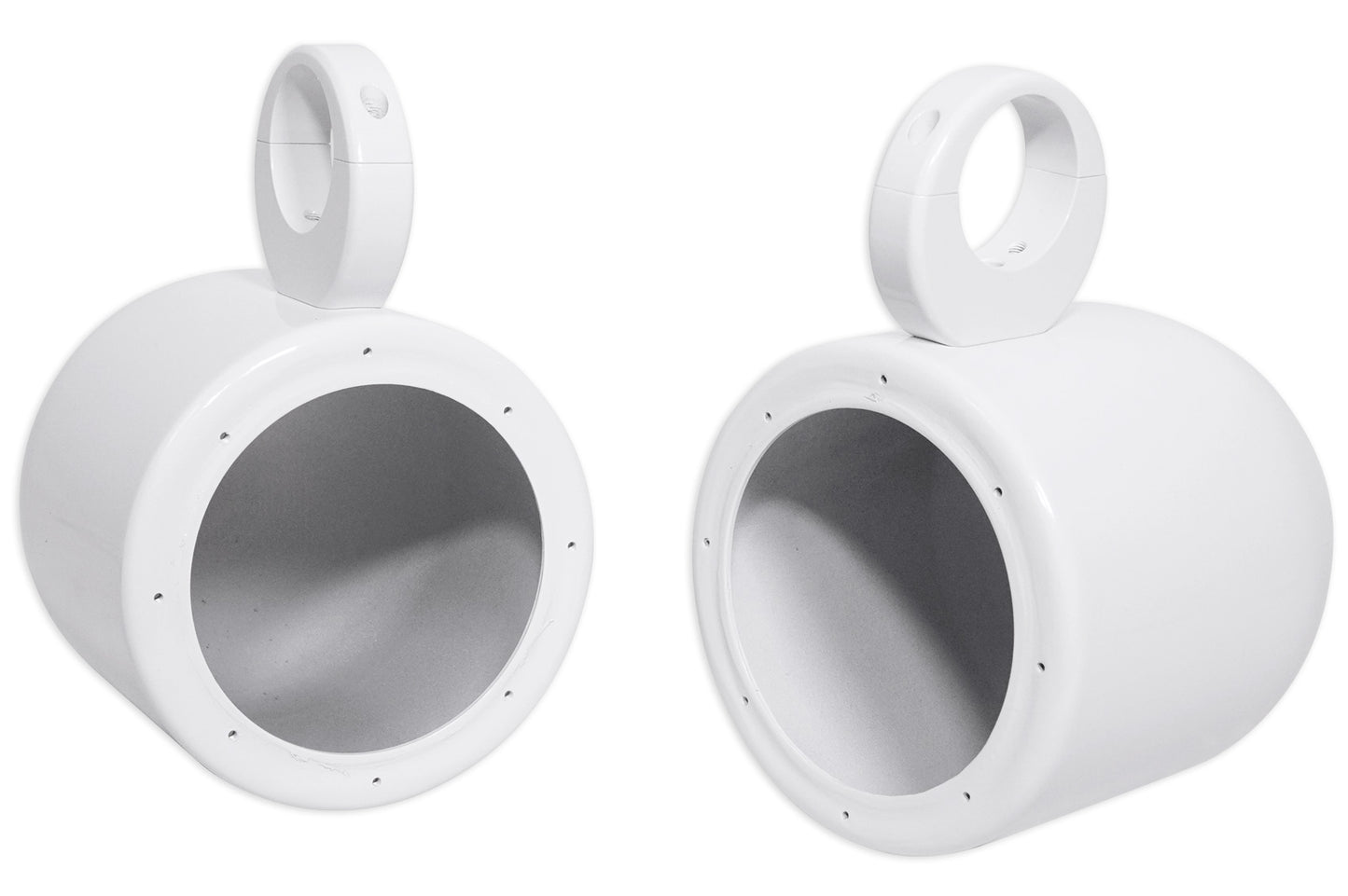MAC65W White 6.5" Tower Speaker Pods 2-Pack + MAC360W Swivel Clamps Bundle