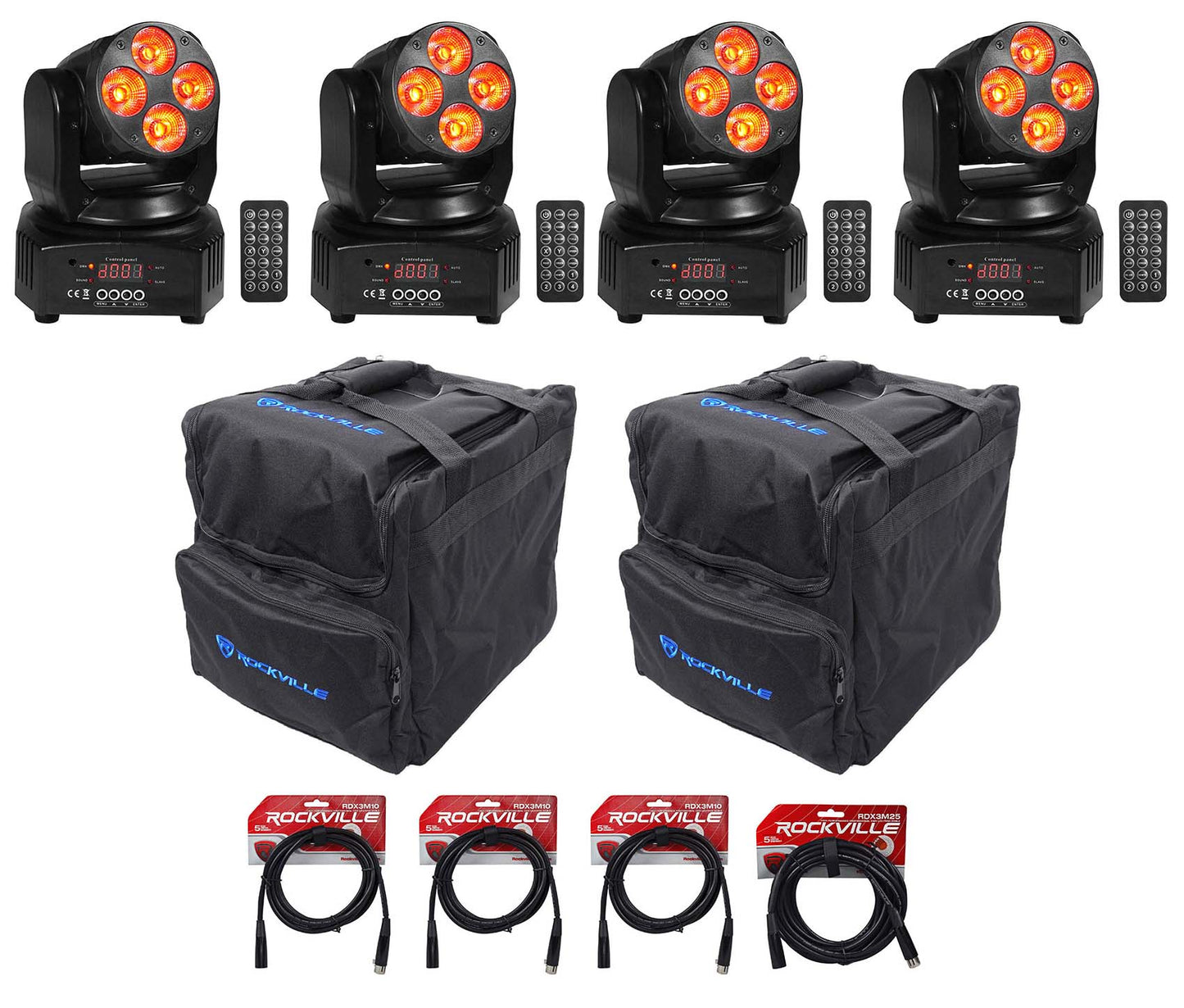 RockOn-7 4-Pack + RLB40 Lighting Bag Bundle