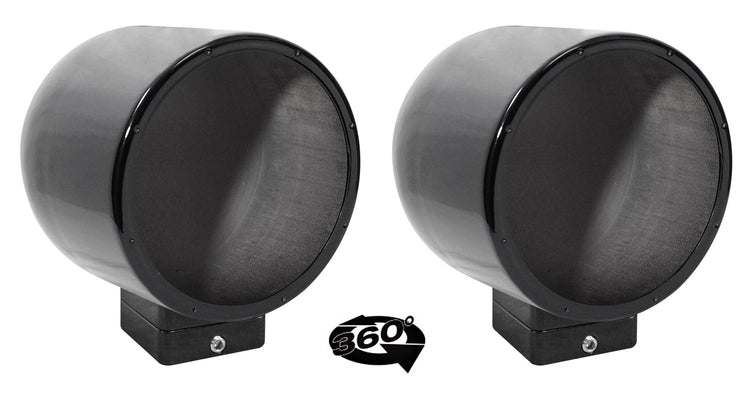 MAC80B Black 7.7" Tower Speaker Pods 2-Pack + MAC360B Swivel Clamps Bundle