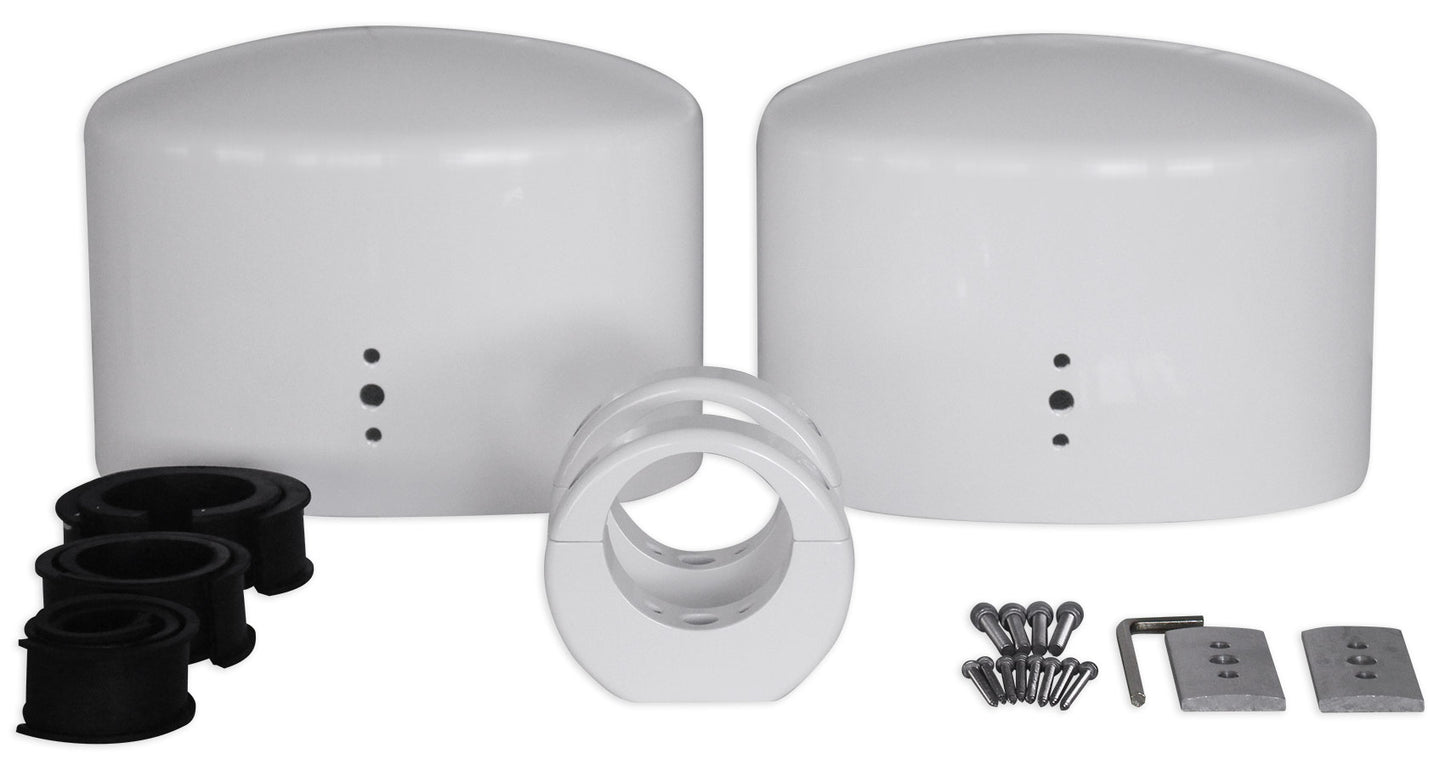 MAC69W White 6x9" Tower Speaker Pods 2-Pack + MAC360W Swivel Clamps Bundle
