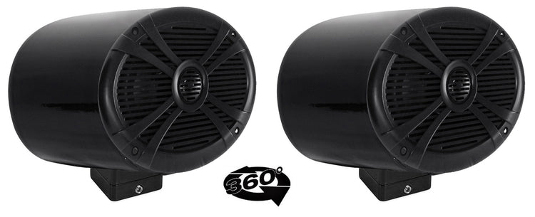 MAC69B Black 6x9" Tower Speaker Pods 2-Pack + MAC360B Swivel Clamps Bundle