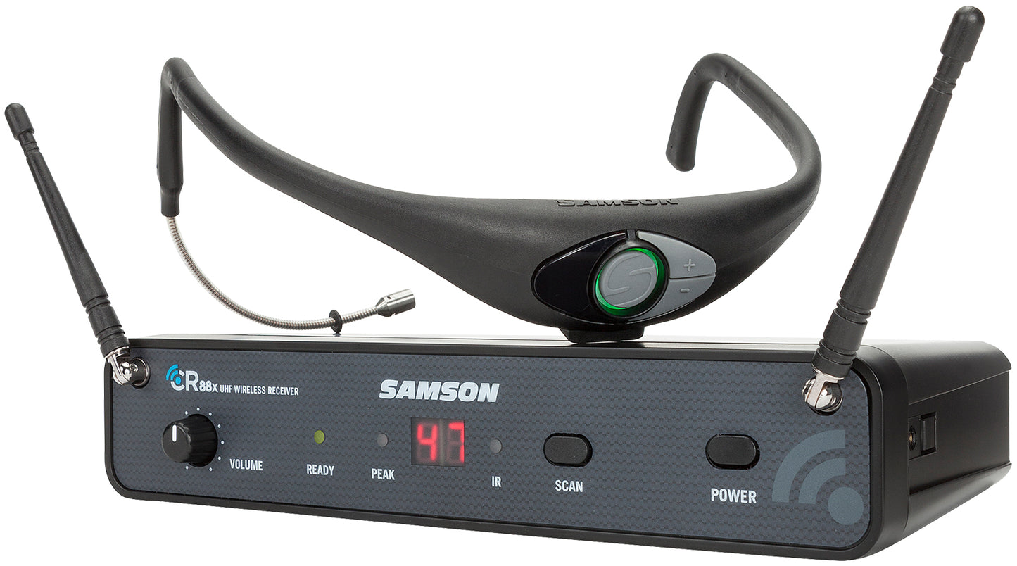Samson Airline 88 Wireless Headset Mic+8" Bluetooth Speaker 4 Yoga/Spin/Pilates