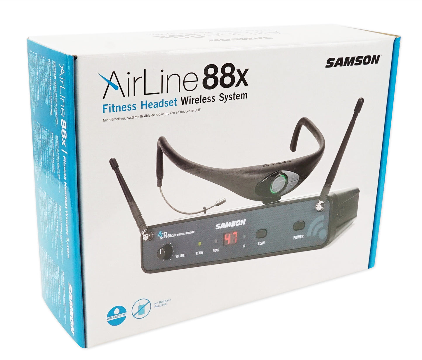 Samson Airline 88 Wireless Headset Mic+8" Bluetooth Speaker 4 Yoga/Spin/Pilates