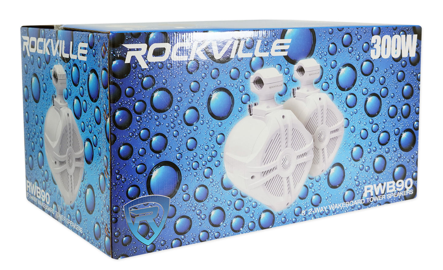 RWB90 White 6-Pack + DBM65 Marine Amplifier Bundle