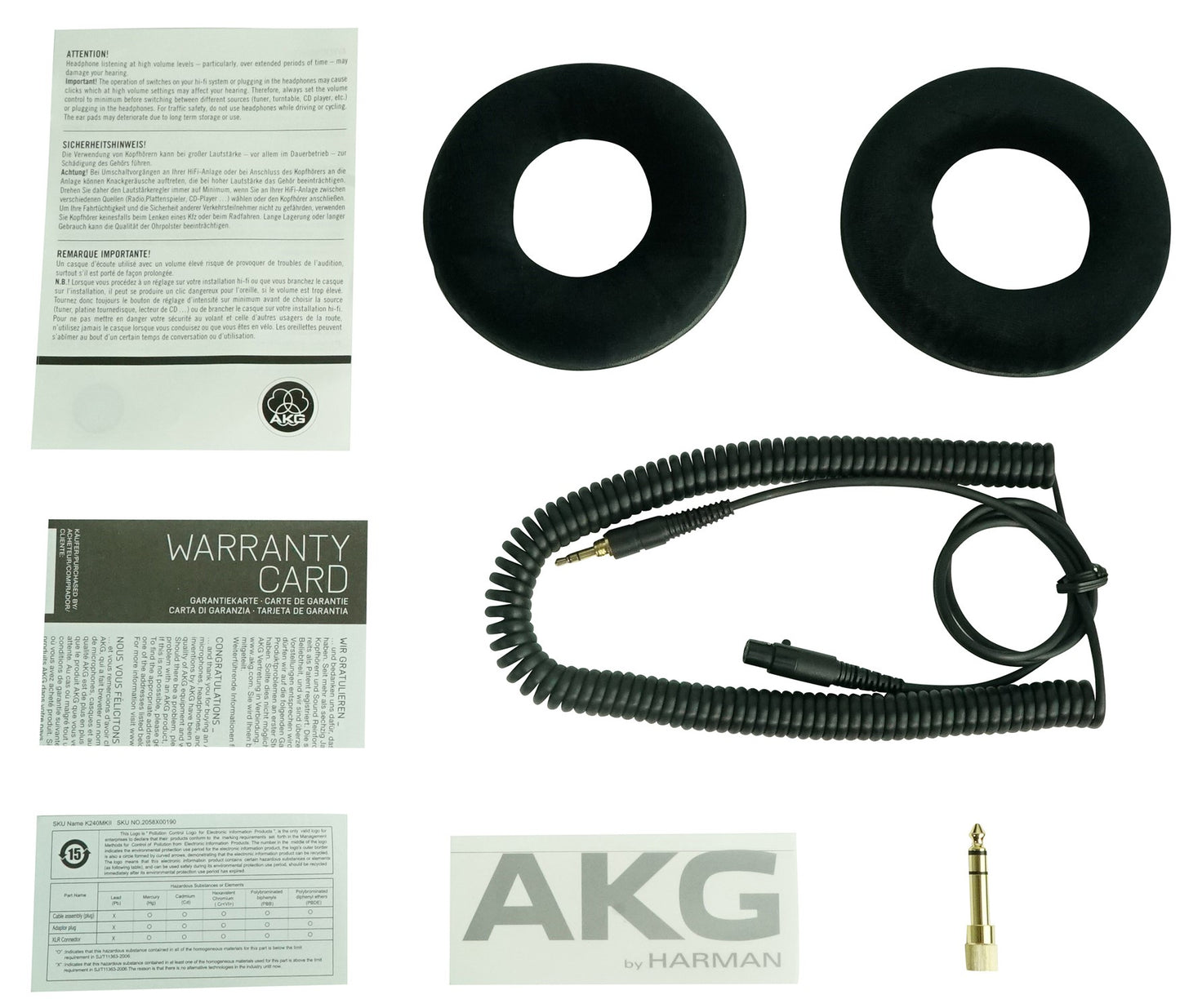 AKG K240 MKII Pro Studio Audiophile Headphones K 240 MK II + Tube Headphone Amp