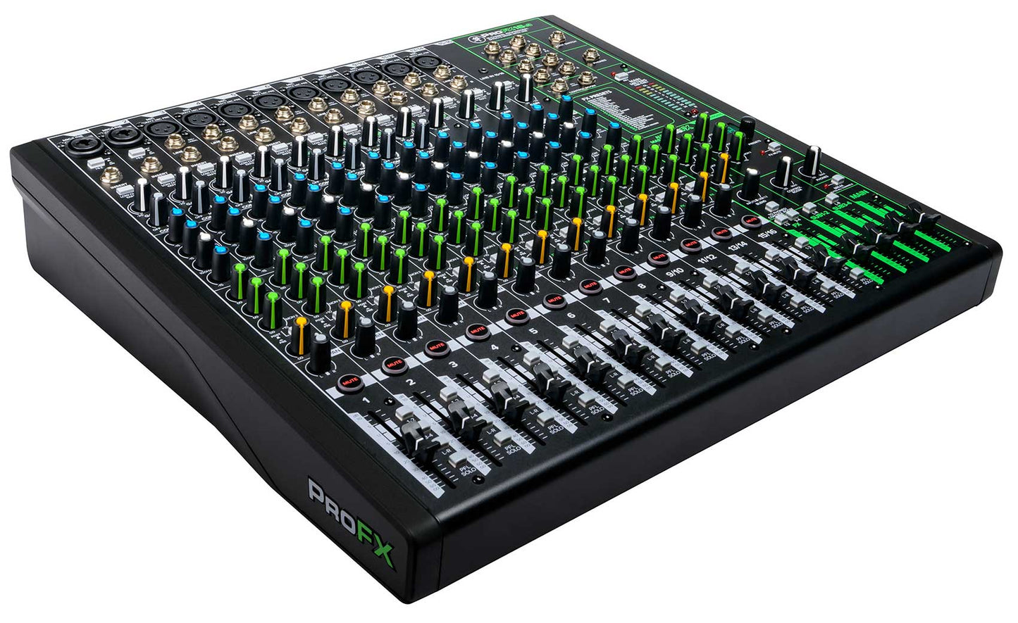 Mackie ProFX16v3 16-Channel 4-Bus Effects Mixer w/USB+Dual Wireless UHF Mics