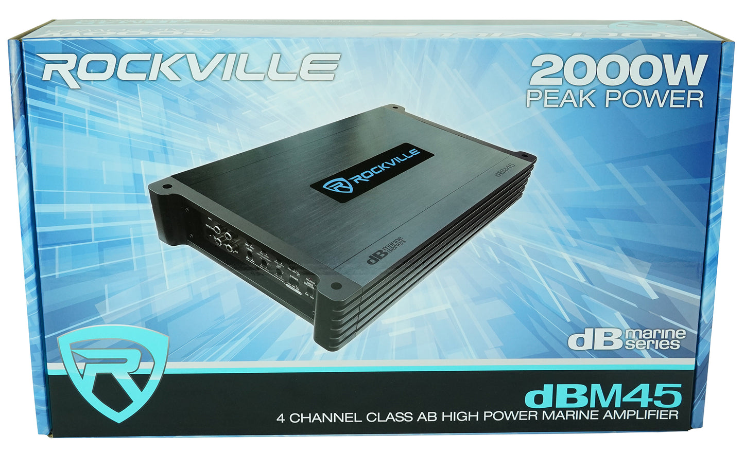 WB65KLED Black 4-Pack + DBM45 Marine Amplifier Bundle