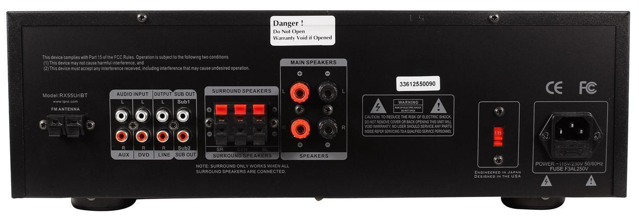 RSG10 2-Pack + RX55URIBT Receiver Bundle