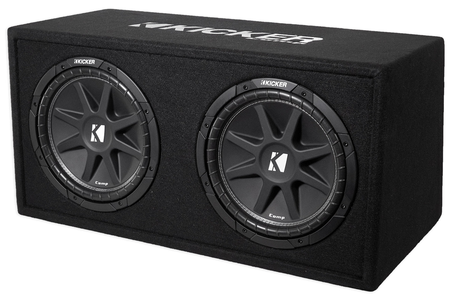 KICKER 43DC122 Comp Dual 12" Subwoofers+Vented Box+Mono Amplifier+Amp Wire Kit