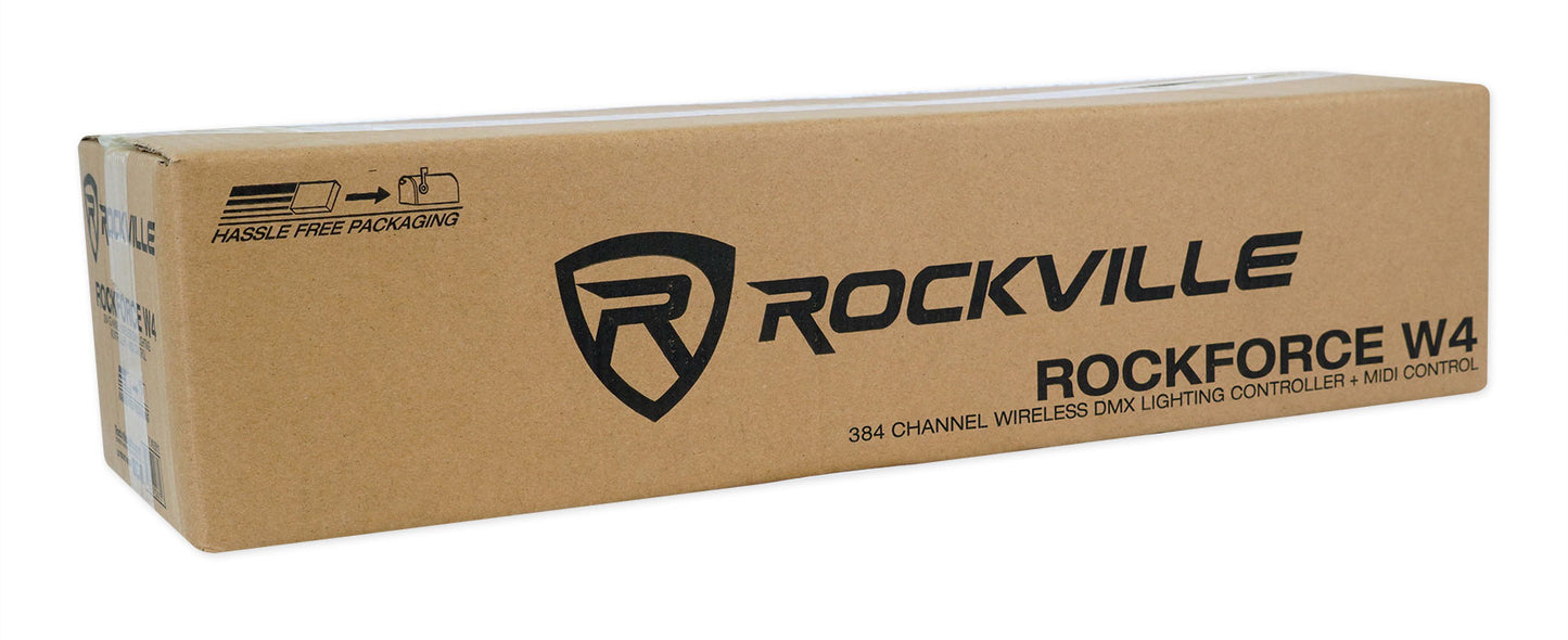 RockWedge LED White 2-Pack + ROCKFORCE W4 Controller Bundle