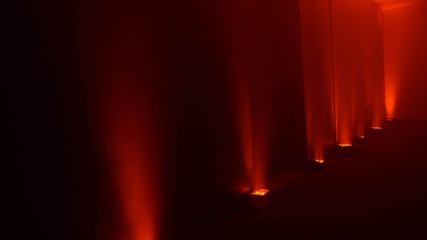 BEST PAR 50 White 8-Pack + ROCKFORCE W4 Controller Bundle