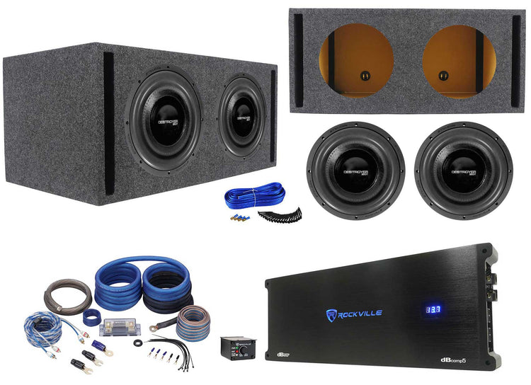 Destroyer 12D1 2-Pack + dBcomp5 Mono Amplifier Bundle