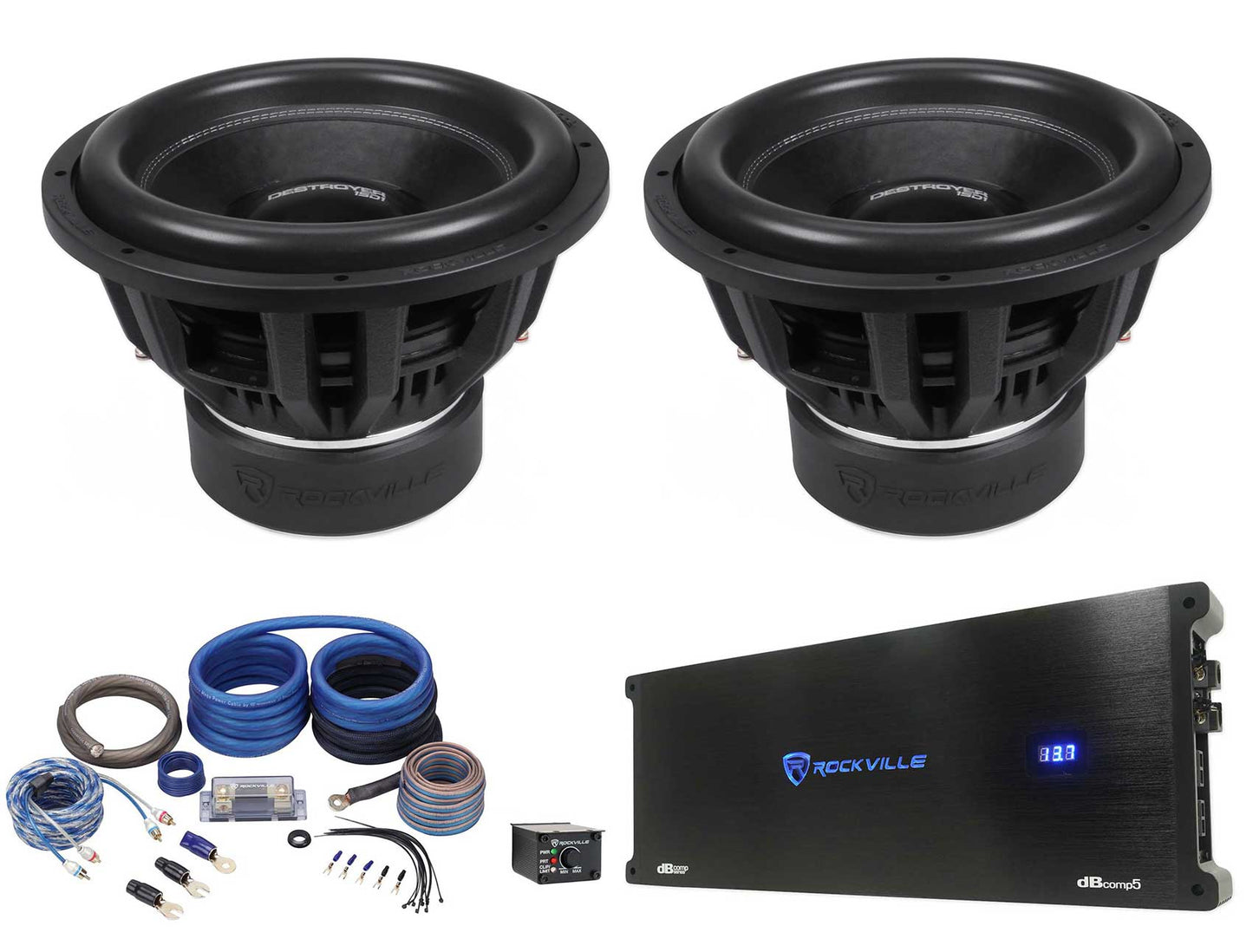 Destroyer 15 2-Pack + dBcomp5 Competition Amplifier Bundle