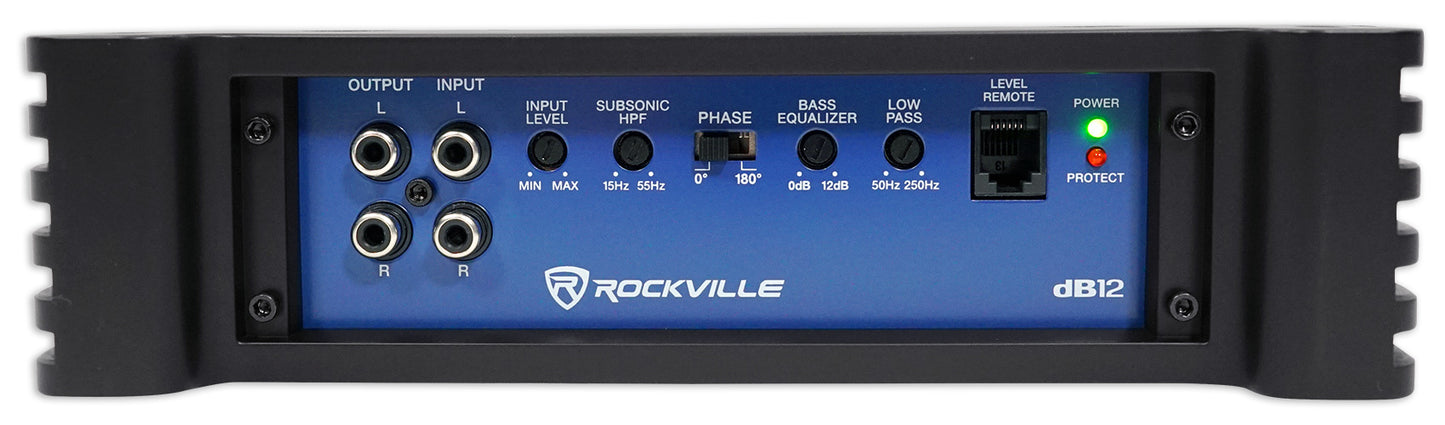 Rockville W15K5S2 + dB12 Mono Amplifier Bundle