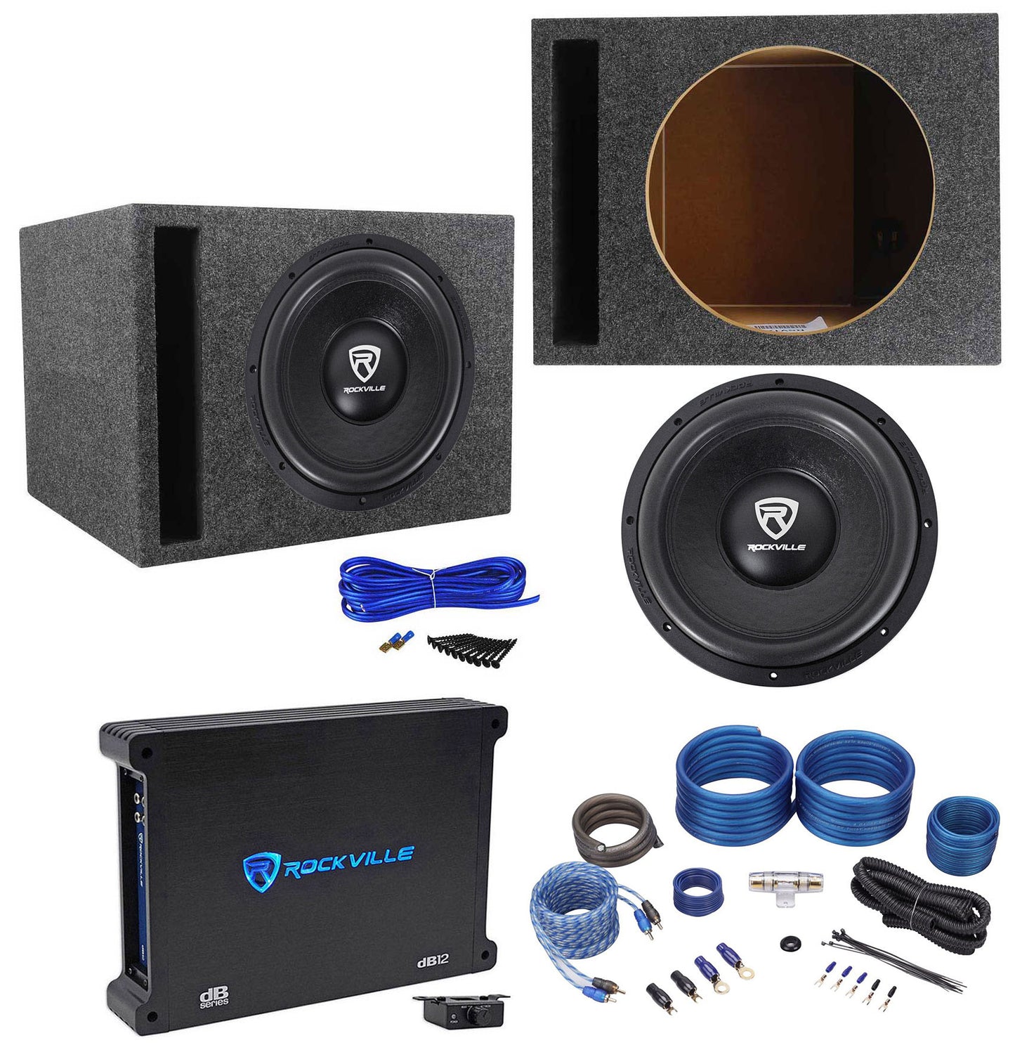W12K6D4 V2 12" Subwoofer + dB12 Amplifier Bundle