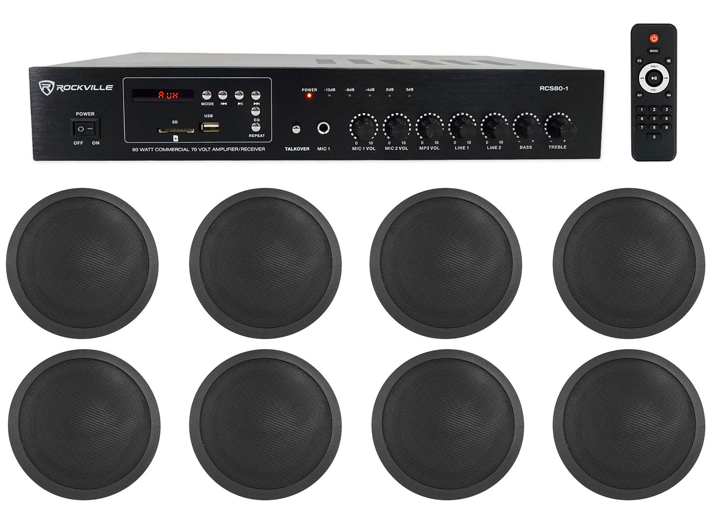 CCL5T Black 4-Pack + RCS80-1 Bundle