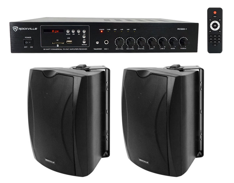 RCS80-1 + WET-6B Black Speakers Bundle