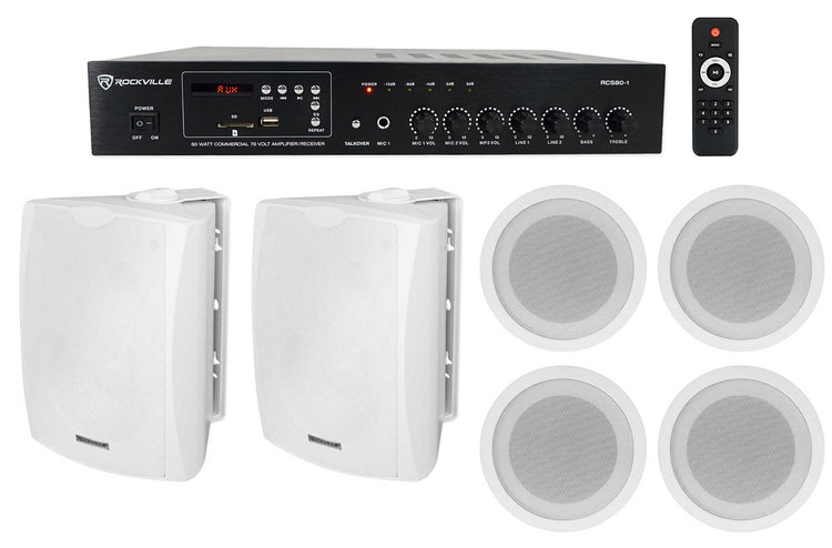 RCS80-1 + WET-6W and CCL5T White Speakers Bundle