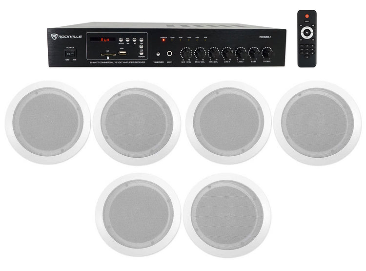 CC65T White 6-Pack + RCS80-1 Bundle