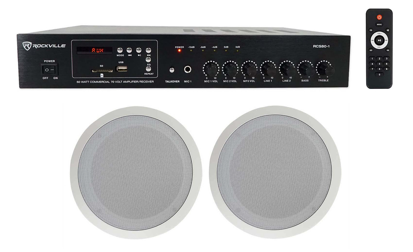 CC80T White + RCS80-1 Bundle