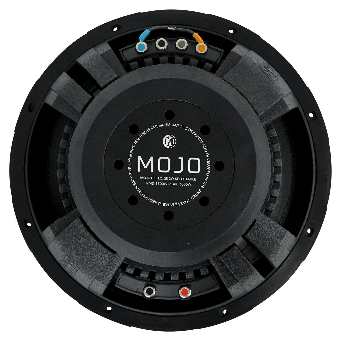 Memphis Audio MOJO 1512 15" 3000w Competition Subwoofer+Mono Amplifier+Amp Kit