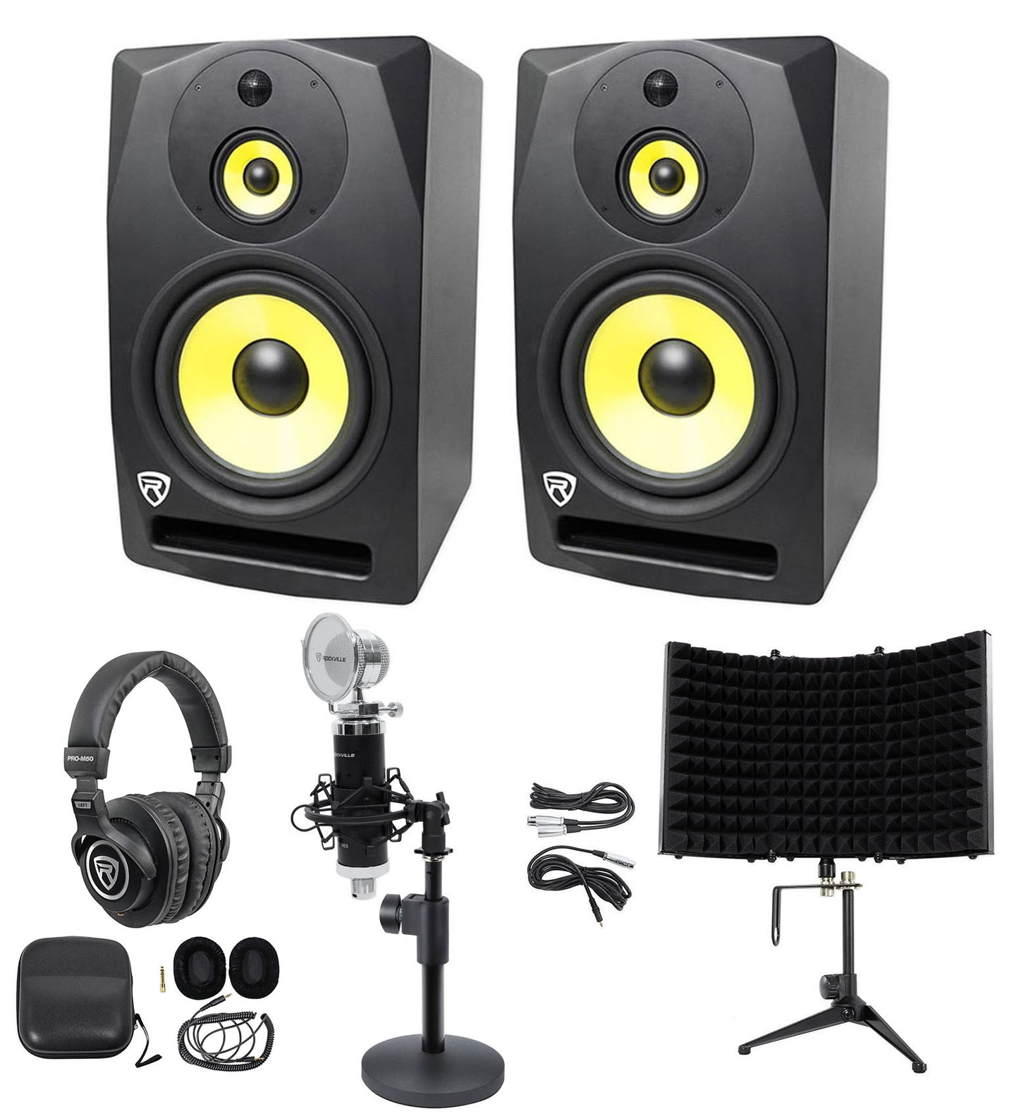 DPM10B Black 2-Pack + Samson MD2 Mic Stand Bundle