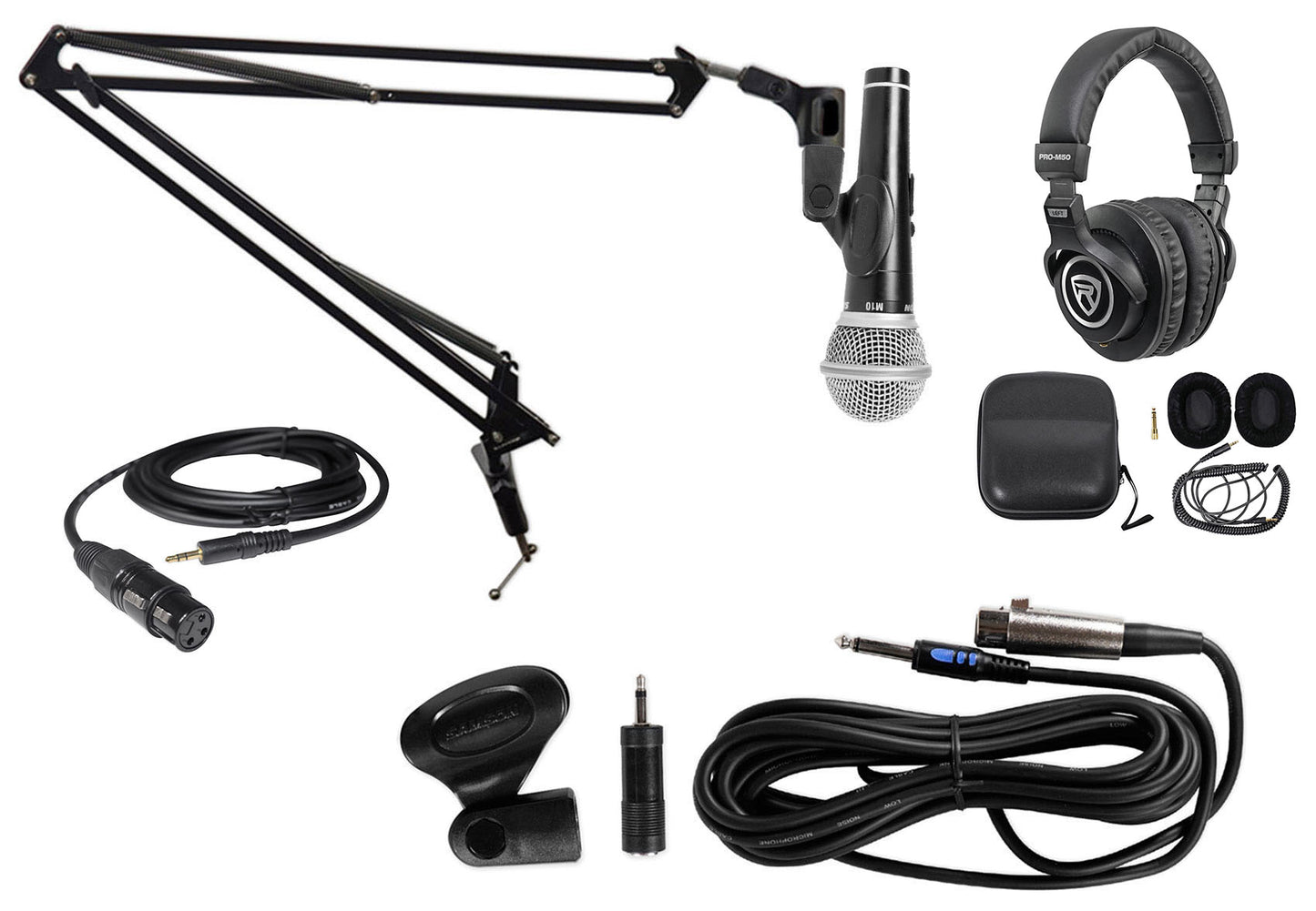 Samson PC Podcasting Podcast Streaming Bundle wMicrophone+Boom Arm+Headphones