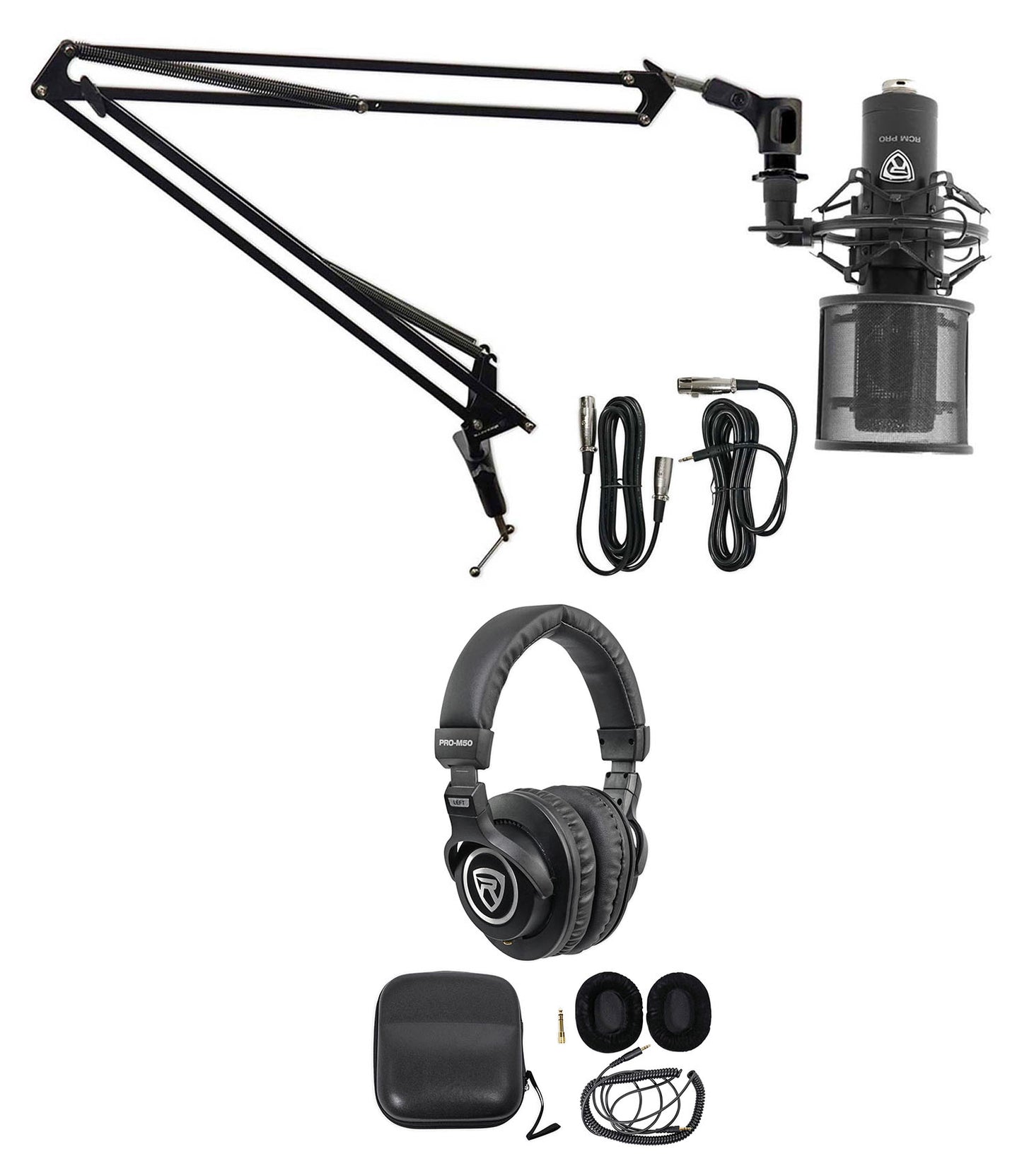 RCM PRO Mic + DMS40 Boom + PRO-M50 Headphones Bundle