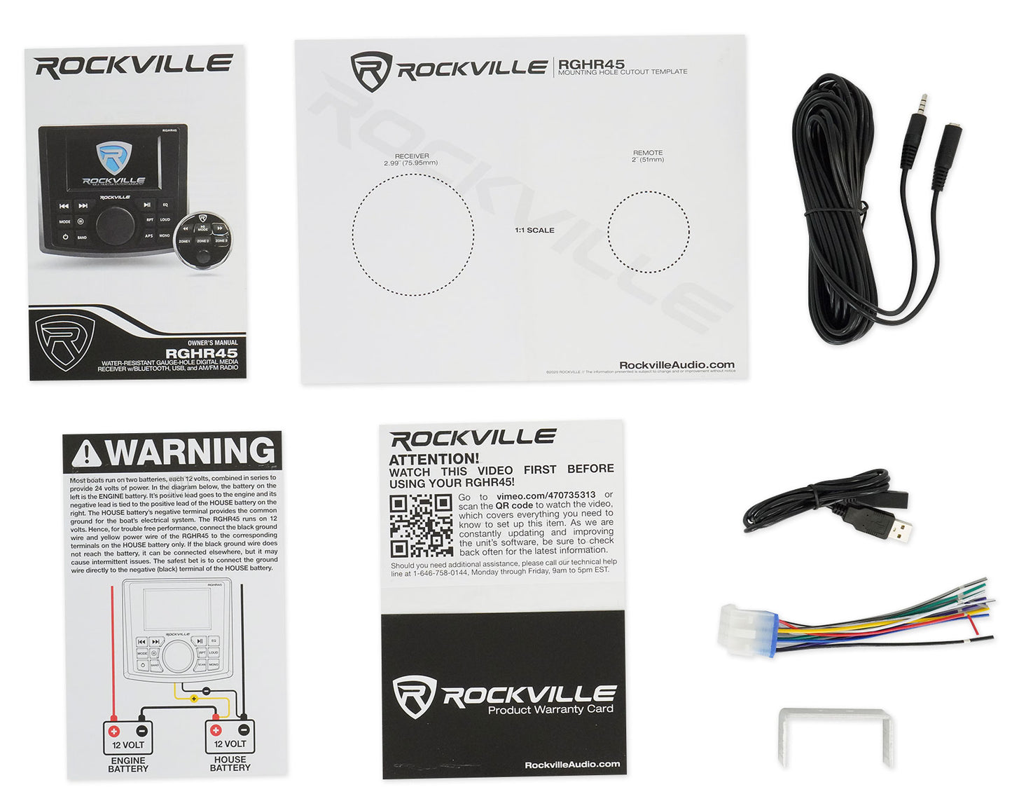 WET75.4 4-Channel Amp + 4-Zone Marine Receiver Bundle