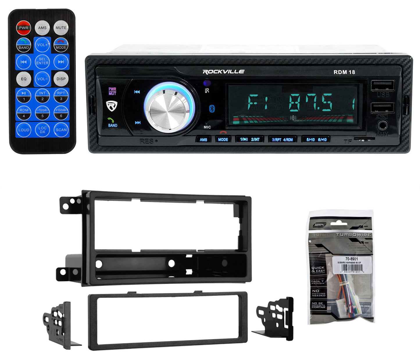 RDM18 Digital Media Receiver + Subaru Impreza/Forester Install Kit Bundle