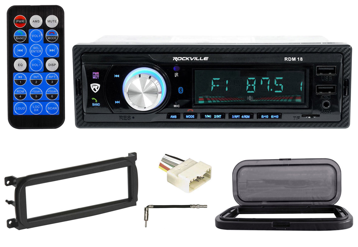 RDM18 Media Receiver + Splash Guard + Jeep Install Bundle