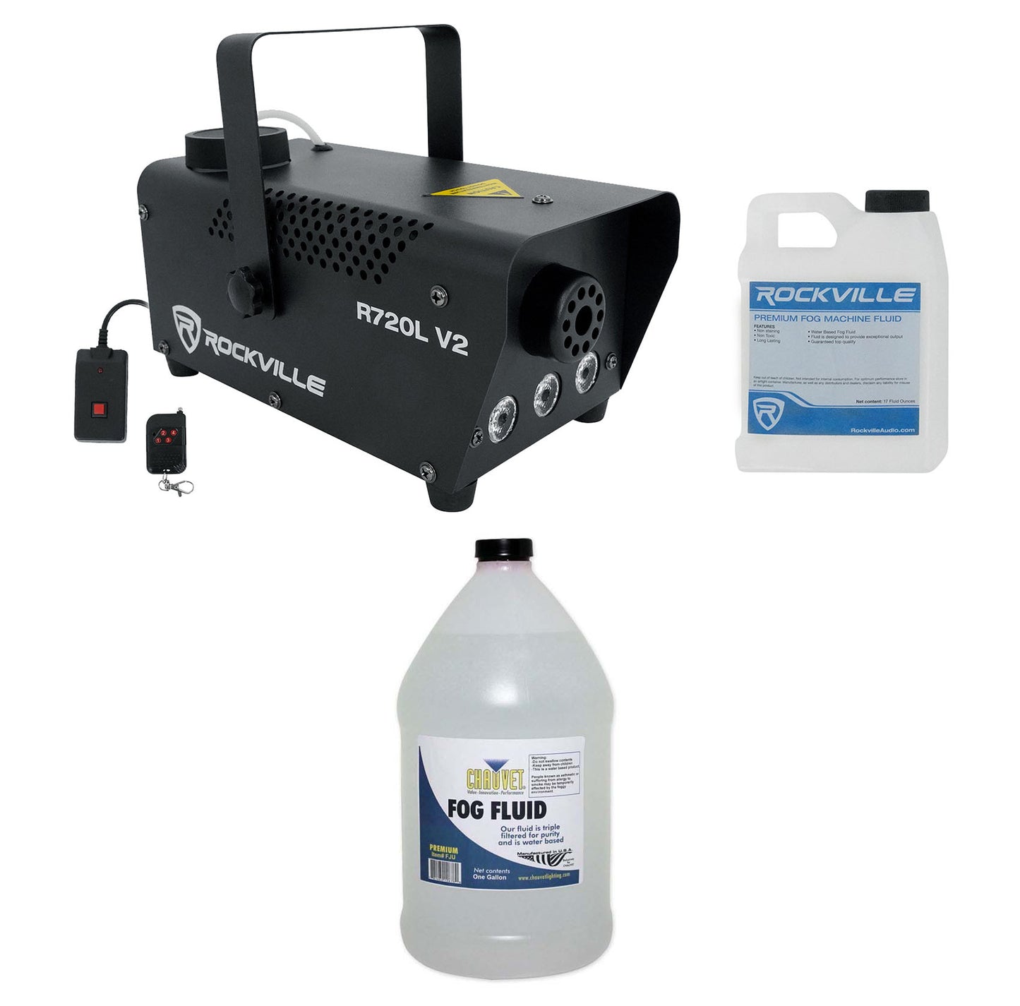 R720L V2 Fog Machine + FJU Fog Fluid Bundle