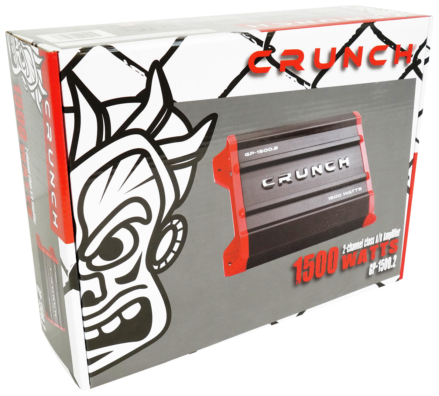 Crunch GP-1500.2 1500w 2 Channel Car Amplifier Bridgeable Stereo Amp+Wire Kit