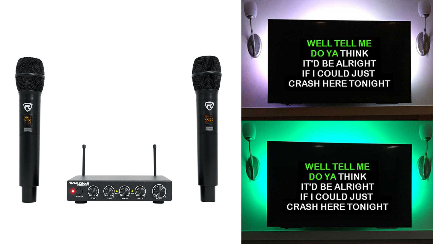 RKI65BT Dual UHF Mics + USB RGB TV Backlight Bundle
