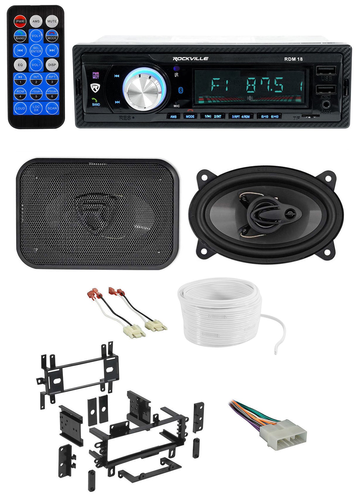 RDM18 Digital Media Receiver + 4x6 3-Way Speakers Bundle