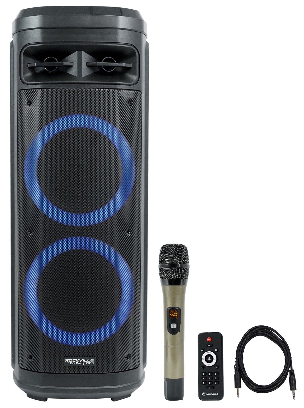 Go Party ZR10 + TS1224 Aux Cable Bundle – Rockville