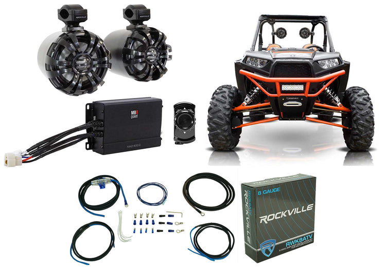 WB65 Black 2-Pack + NA2-400.2 Amplifier Bundle