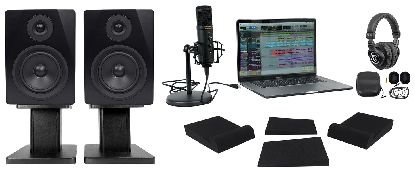 APM5B Black + Solo‑Cast Pro USB Microphone Bundle