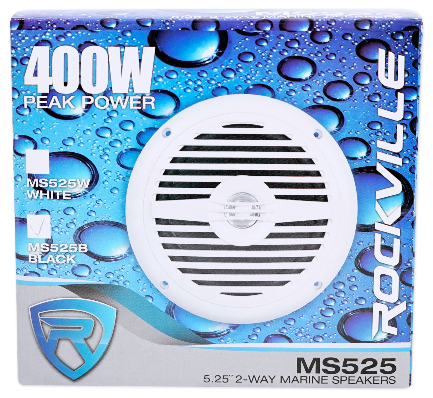 Soundstream MHU-32 Marine Boat ATV/UTV Bluetooth Receiver+2 Black 5.25" Speakers