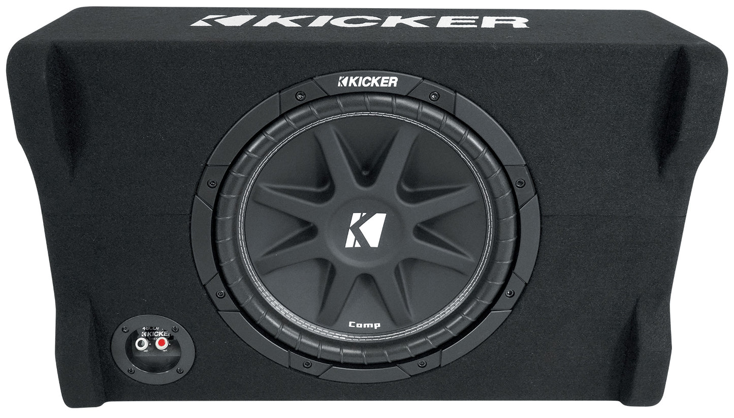 KICKER 48CDF124 Comp12 12" 300w Down Firing Car Subwoofer+Mono Amplifier+Amp Kit
