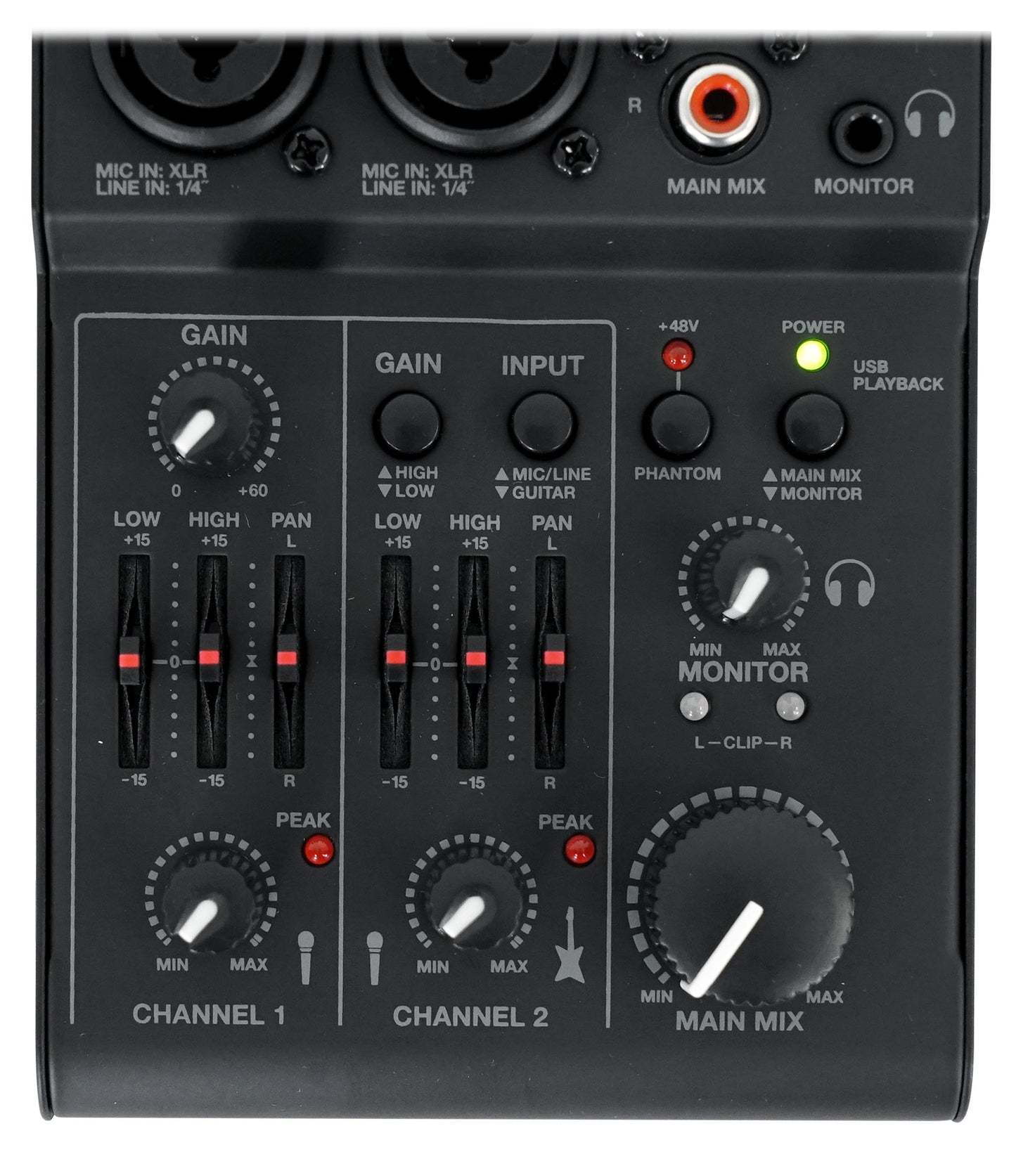 APM6B Black + RockMix 2 Mixer Bundle