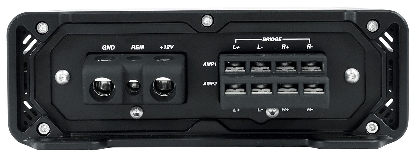 KICKER 48KMA6004 600 Watt 4-Channel Marine Boat Amplifier+Amp Kit KMA600.4