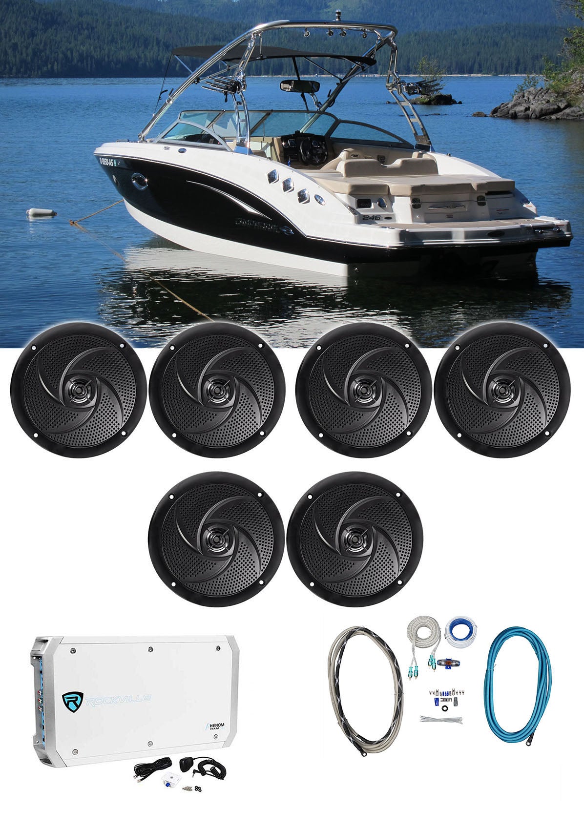 RSM65B Black 6-Pack + RXM-S6 + RMWK4 Bundle