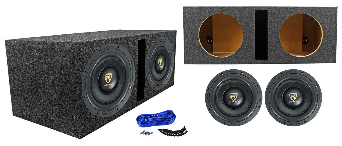 K9 Series 10" D2 V3 Subwoofer 2-Pack + Dual 10" Vented Enclosure Bundle